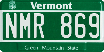 VT license plate NMR869