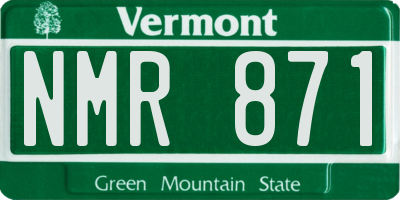 VT license plate NMR871