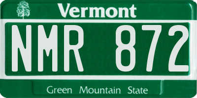 VT license plate NMR872