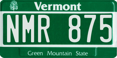 VT license plate NMR875