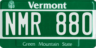 VT license plate NMR880