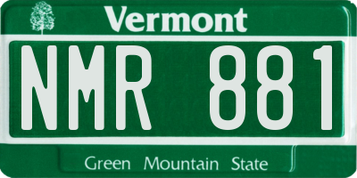 VT license plate NMR881