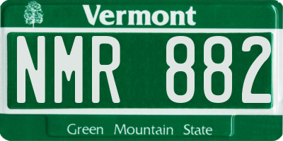 VT license plate NMR882