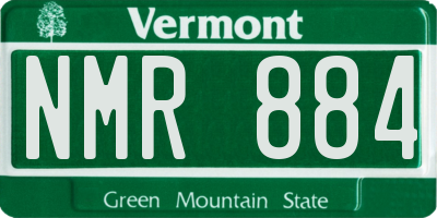 VT license plate NMR884
