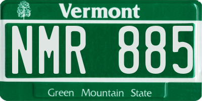 VT license plate NMR885