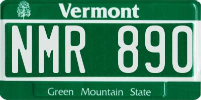 VT license plate NMR890