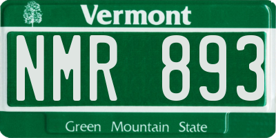 VT license plate NMR893