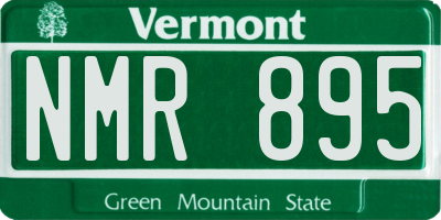 VT license plate NMR895