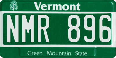 VT license plate NMR896