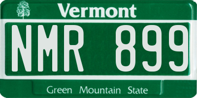 VT license plate NMR899