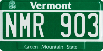 VT license plate NMR903