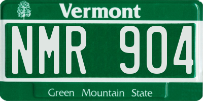 VT license plate NMR904