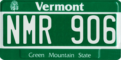 VT license plate NMR906