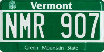 VT license plate NMR907