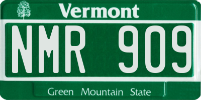 VT license plate NMR909