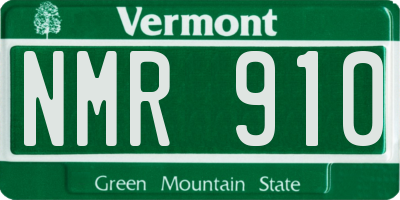 VT license plate NMR910