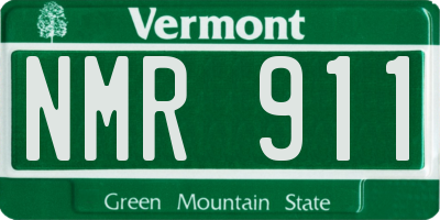 VT license plate NMR911