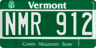 VT license plate NMR912