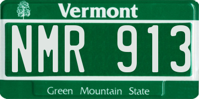 VT license plate NMR913