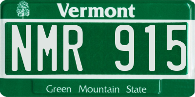 VT license plate NMR915