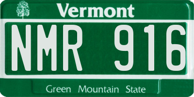 VT license plate NMR916