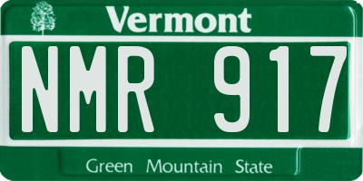 VT license plate NMR917