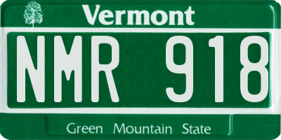 VT license plate NMR918