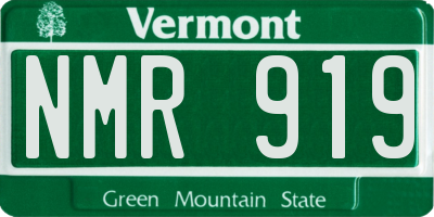 VT license plate NMR919