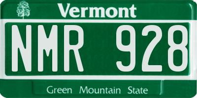 VT license plate NMR928