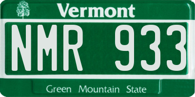 VT license plate NMR933