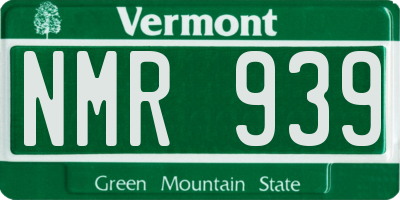 VT license plate NMR939