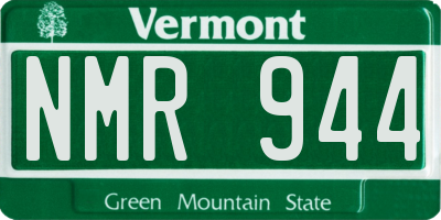 VT license plate NMR944