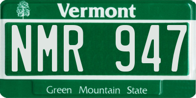 VT license plate NMR947