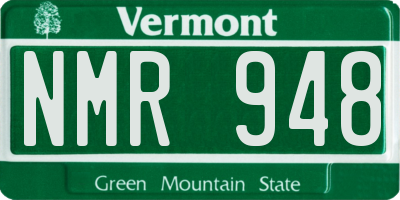 VT license plate NMR948
