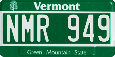 VT license plate NMR949