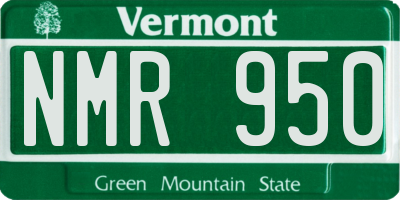 VT license plate NMR950