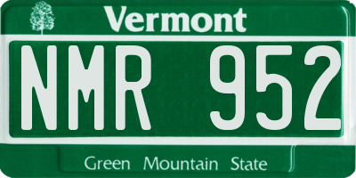 VT license plate NMR952