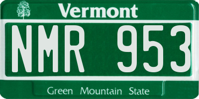 VT license plate NMR953