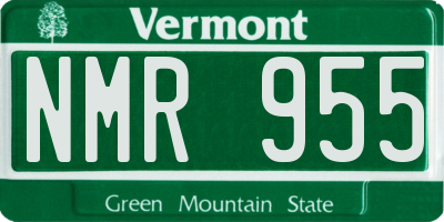 VT license plate NMR955