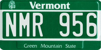 VT license plate NMR956