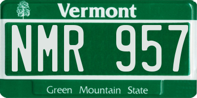 VT license plate NMR957