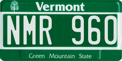 VT license plate NMR960