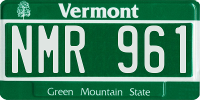 VT license plate NMR961