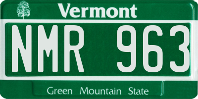 VT license plate NMR963