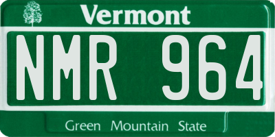 VT license plate NMR964