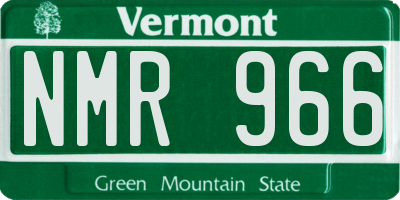 VT license plate NMR966