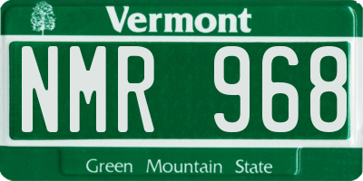 VT license plate NMR968
