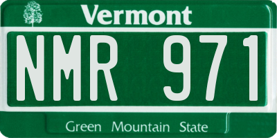 VT license plate NMR971
