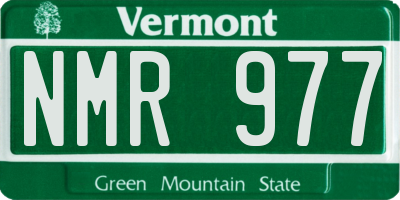VT license plate NMR977