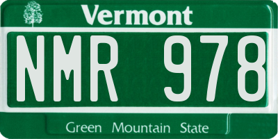 VT license plate NMR978
